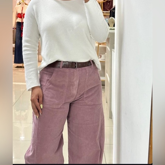 Made in Italy Barrel Corduroy Pants with Belt - Picture 5 of 5